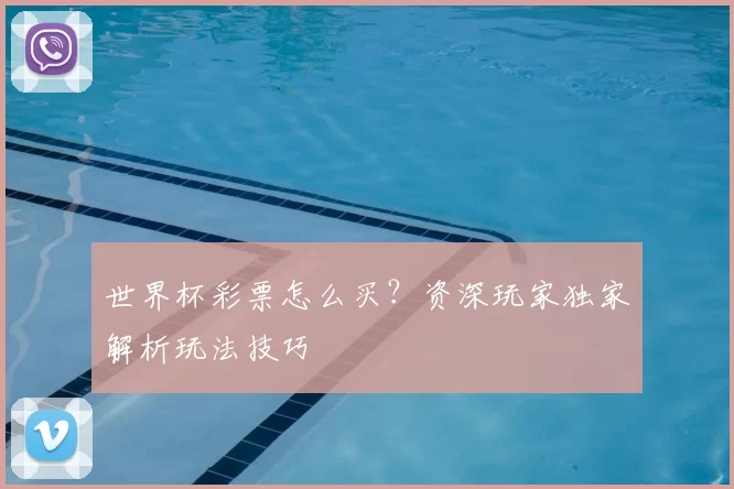 世界杯彩票怎么买?资深玩家独家解析玩法技巧