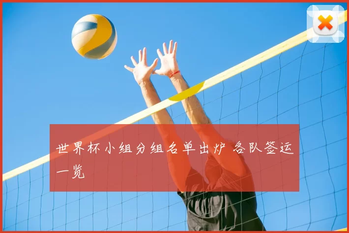 世界杯小组分组名单出炉 各队签运一览